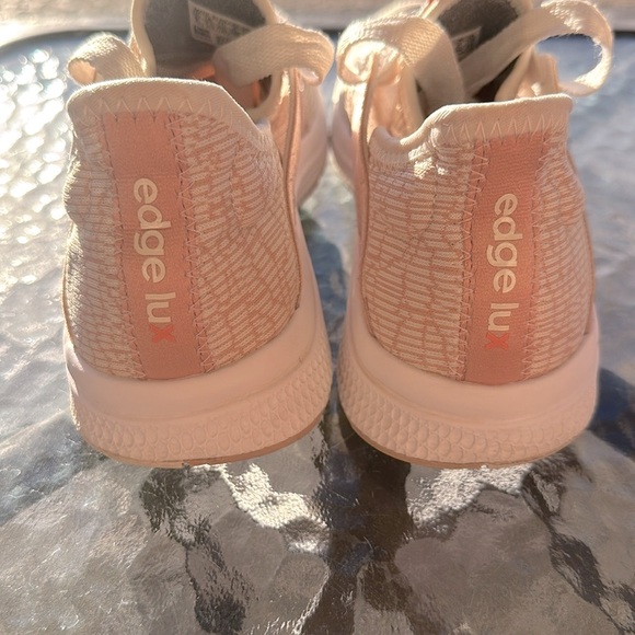 Adidas- Bounce Edge Lux RUNNING SHOES Size9 Medium DUSTY PINK/CREAM w/White Sole - Picture 9 of 11